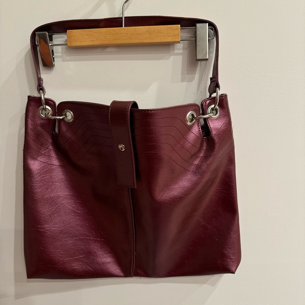 Elegant Burgundy Tote Bag